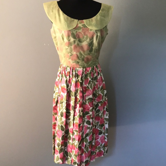 Floral Taffeta Dress
